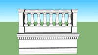 Balustrade above entablature