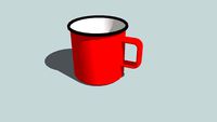 Tasse émail rouge