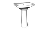 K-2362-4 Cimarron(R) Pedestal bathroom sink with 4' centerset faucet holes