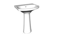 K-2362-1 Cimarron(R) Pedestal bathroom sink with single faucet hole