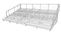33ft 10 Row Aluminum Bleachers - Midfielder Series