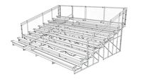 27ft 10 Row Aluminum Bleachers - Midfielder Series