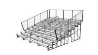 21ft 10 Row Aluminum Bleachers - Midfielder Series
