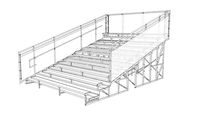 15ft. 10 Row Aluminum Bleachers - Midfielder Series