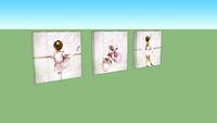 Quadro Bailarina de Lado Rosa