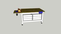 Simple and Cheap Workbench Outfeed Table with foldable wings and Router table