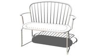 HOLLY Banc de jardin empilable 2/3 places en métal ivoire REF 164390 PRIX 130.00