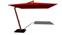 CAMBERRA Parasol déporté en aluminium et tissu brique 3x3m REF 164382 PRIX 399.00