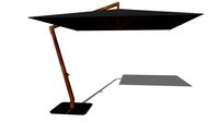 CAMBERRA Parasol déporté en aluminium et tissu anthracite 3x3m REF 164381 PRIX 399.00