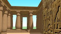 Egyptian temple with pylon and courtyard (WIP)