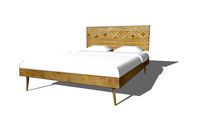 SALOME Lit en manguier 140x190cm REF 166672 PRIX 690.00