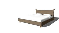 FERGUS Lit avec sommier à lattes 160x200 cm en coton et lin beige REF 166252 PRIX 450.00