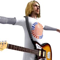 Kurt Cobain WIth Guitar3d model