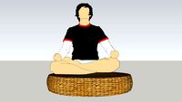 woven pouffe