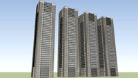 CITY/TOWN/DOWNTOWN/FLATS/HIGHRISE BUILDINGS/SKYSCRAPERS/BRUTALIST SOCIALIST STYLE/HOUSINGBLOCK