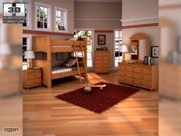 Ashley Stages Bunk Bedroom Set3d model