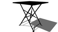 GUINGUETTE Table de jardin pliante en métal noir 2 personnes REF 164371 PRIX 39.99