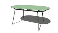 HOLLY Table de jardin ovale en métal vert clair 6 personnes REF 164385 PRIX 130.00