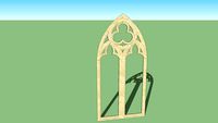 Gothic window with trifoil design.