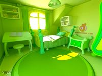 Cartoon Style Room3d model