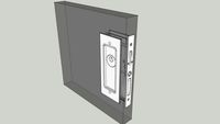 Emtek Assa Abloy Pocket Door Mortise Modern Rectangular Keyed 2113