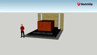 plataformas, counter, pilares, escenografia