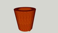 CORTEN STEEL Planter // Bac en acier Corten - serie 4 - 500x500