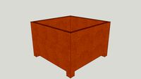 CORTEN STEEL Planter // Bac en acier Corten - serie 2 - 1200x1200x800