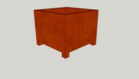 CORTEN STEEL Planter // Bac en acier Corten - serie 2 - 1000x1000x800
