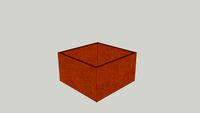 CORTEN STEEL Planter // Bac en acier Corten - serie 1 - 1400x1400x800
