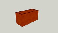 CORTEN STEEL Planter // Bac en acier Corten - serie 1 - 1200x500x600