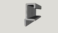 Orange Aluminum 3/4' Drawer Pull