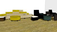 Nemschoff Steps Suite - Sofa Ottoman Seating Tables