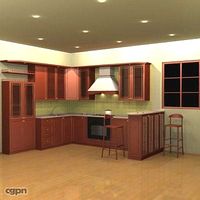 modern kitchen3d model