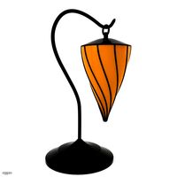 Decorative Table Lamp Black vray3d model