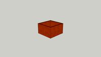 CORTEN STEEL Planter // Bac en acier Corten - serie 1 - 1000x1000x600