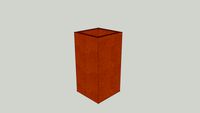 CORTEN STEEL Planter // Bac en acier Corten - serie 1 - 500x500x1000
