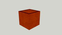 CORTEN STEEL Planter // Bac en acier Corten - serie 1 - 500x500x500