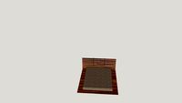 Platform bed with slats