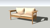 Terassi Two-seater Teak Sofa