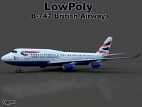 B-747-400 British Airways3d model