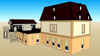 19th century historism house with modern annex beachstyle