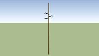 Concrete Power Line with coils that look like mittens