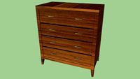 Crate & Barrel Dawson Grey Wash 4-Drawer Chest