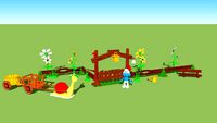 Misc. smurf playset (Geschlumpfe) parts.