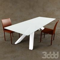 BONALDO Big Table, стул BoConcept 169e