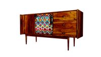 IKAT Buffet 2 portes 3 tiroirs en acacia massif imprimé REF 165719 PRIX 550.00