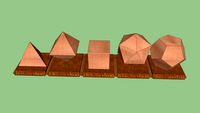 Platonic Solids Statues