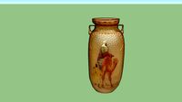 brownish-long-vase-for-decoration 3d