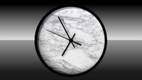 White Marble Wall Clock by Sarah R Bock